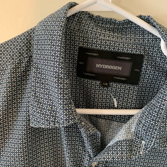 Hydrogen Men Casual Summer Button Down Shirt - Picture 11 of 11